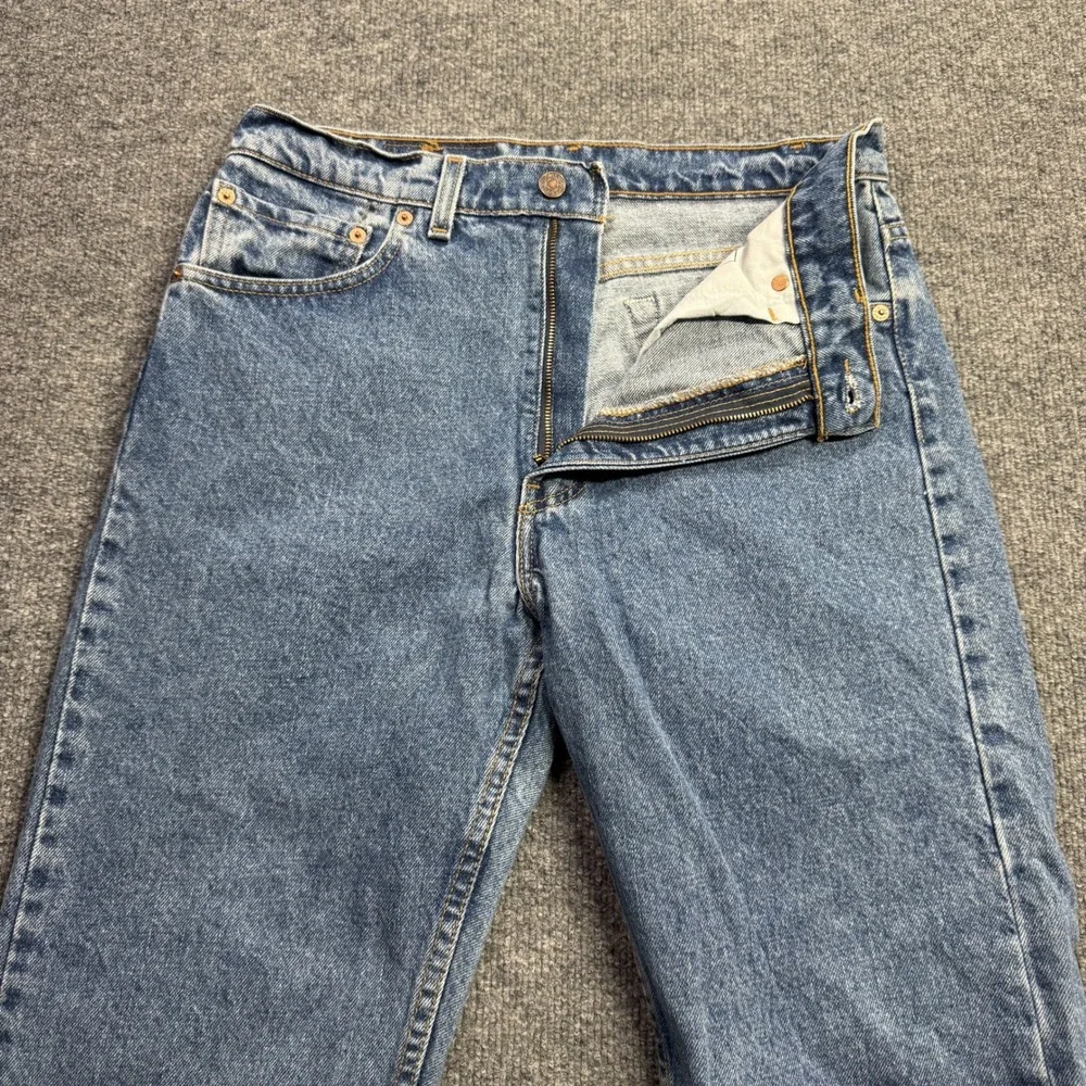 Levis 505 Straight Leg Jeans Mens 34x30 Blue Regular Fit Denim